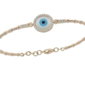 Pulseira Olho Grego MPerola Bri Au Rose
