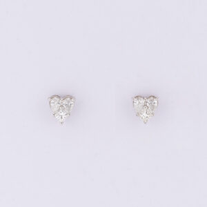 Brinco Stud Coração Brillhante Gota